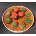 Композиция из кактусов (оранжевый декор)